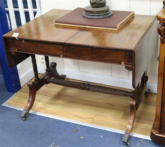 A Regency mahogany sofa table W.94cm